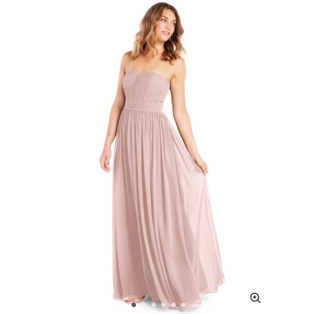 Azazie Milagros floor-length dress (in Dusty Rose)